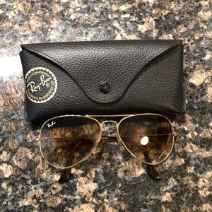 Ray ban Aviator gradient in light brown gradient